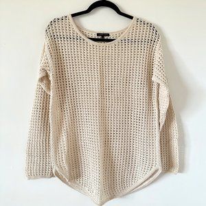 JEANNE PIERRE, cream/gold, crochet sweater, Size S